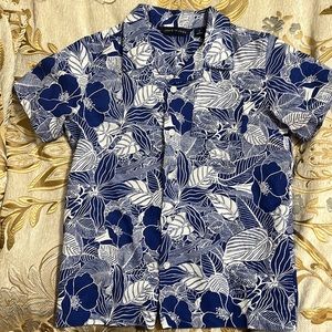 Boys blue linen shirt